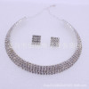 Fashionable accessory, choker for bride, crystal, short necklace, Korean style, wholesale, diamond encrusted