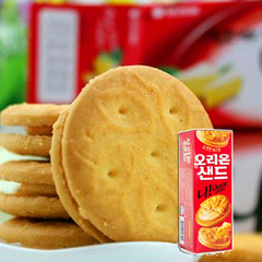 韓國進口零食品 好麗友Na奶酪芝士夾心餅乾 芝士夾心93g