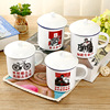 Ceramic Mark Cup Tie Link Retro -Porcelain Cup Water Capital Nostalgic Creative Tea Tank Support Gift LOGO6