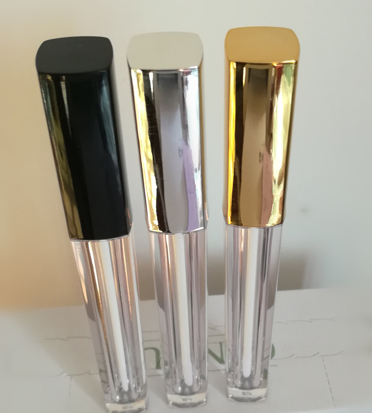 De alta calidad de plástico tubo de brillo de labios cuadrado de pared gruesa de alta calidad transparente labio esmalte tubo DIY vacío labio tubo botella vacía personalizable