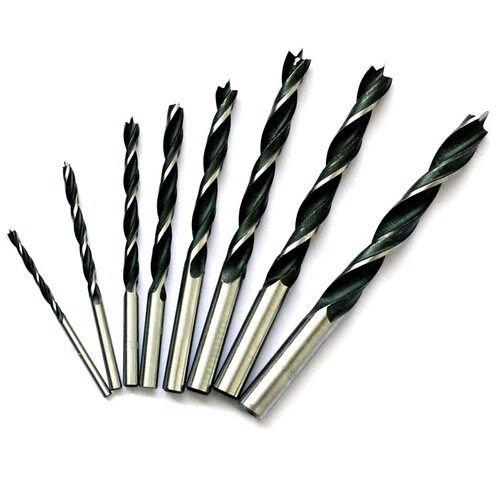 Woodworking triangle drill bit three-point drill centering reamer drill woodworking hole opener twist drill taper handle three-point woodworking drill bit