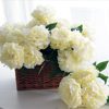 5 French peony single flower head 18 -layer petals blooming peony simulation flower wedding flower walls with silk flowers