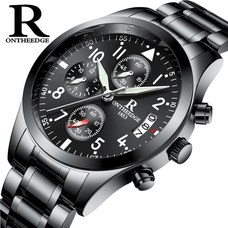 Popular Foreign Trade Genuine Brand Large Dial Men's Waterproof Fashion Watch Wholesale Agent Recruitment on Jd and Taobao