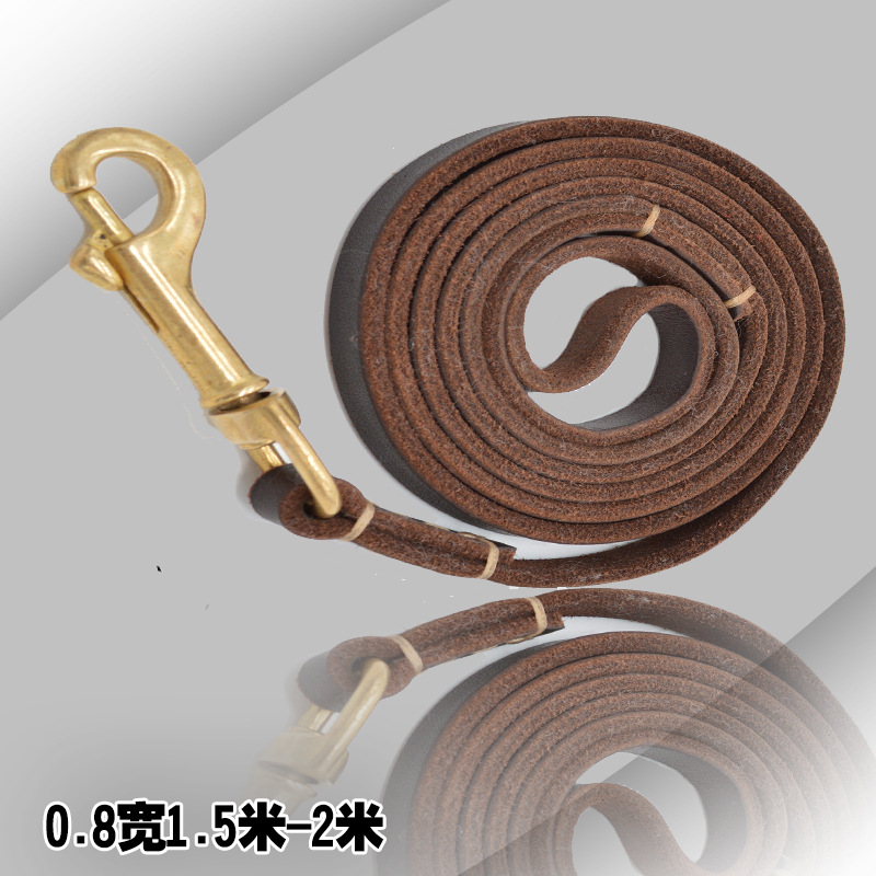 goods in stock train Traction rope First layer of skin Soft leather Dog chain Puppy Buckle lengthen Race Class Pure skin Dog rope