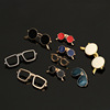 Universal pin, accessory, enamel, glasses, sunglasses, brooch, Korean style, 2018