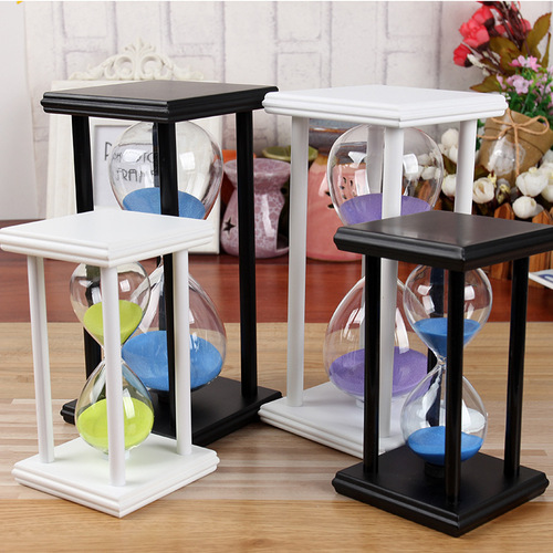 Creative home crafts wooden 5 to 60 minute timer as a gift for classmates and girlfriends hourglass ornaments