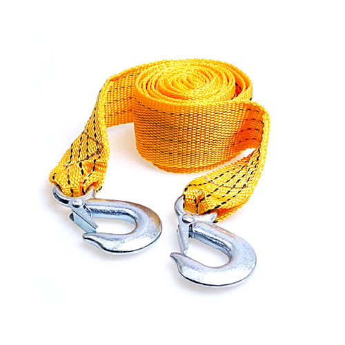 Car tow rope, car 3m3 ton opp bagged traction rope, car towing rope with hook, self-driving emergency