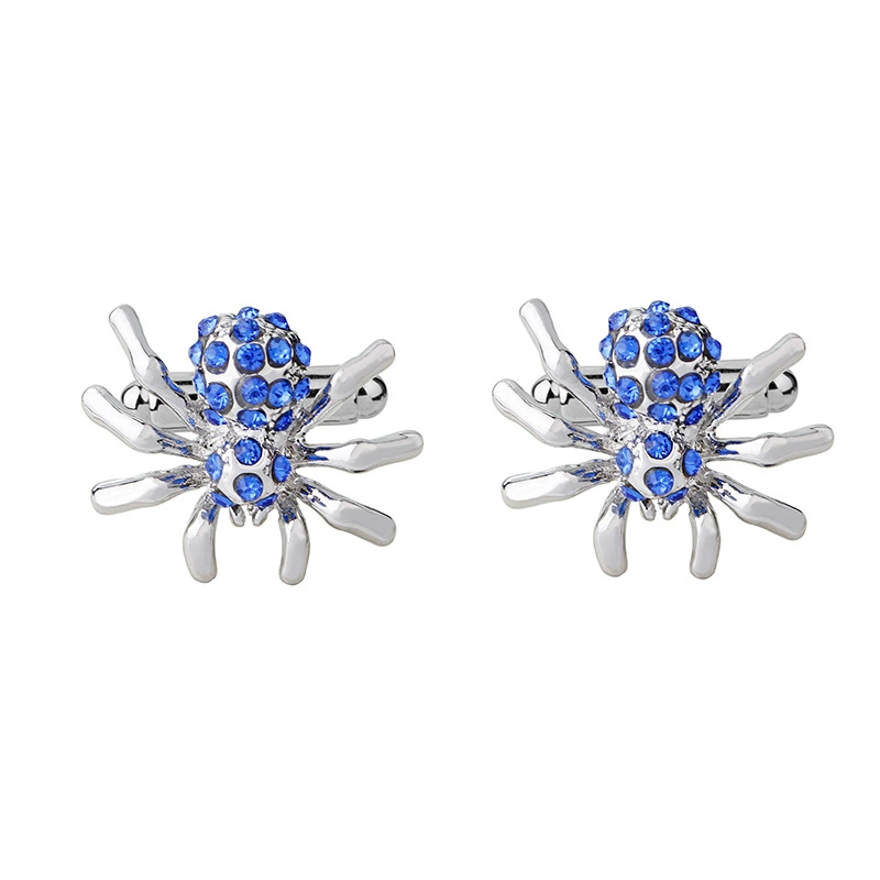 [欧美饰品 时尚蜘蛛侠法式袖扣 锌合金蜜蜂造型镶钻衬衫Cufflinks]