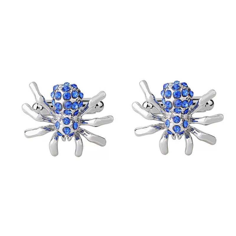 [欧美饰品 时尚蜘蛛侠法式袖扣 锌合金蜜蜂造型镶钻衬衫Cufflinks]