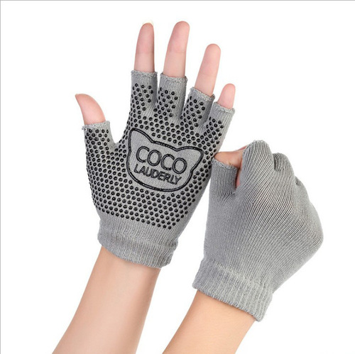 Fitness gloves women's half-finger yoga breathable non-slip wear-resistant spinning equipment training exercise cotton sports gloves