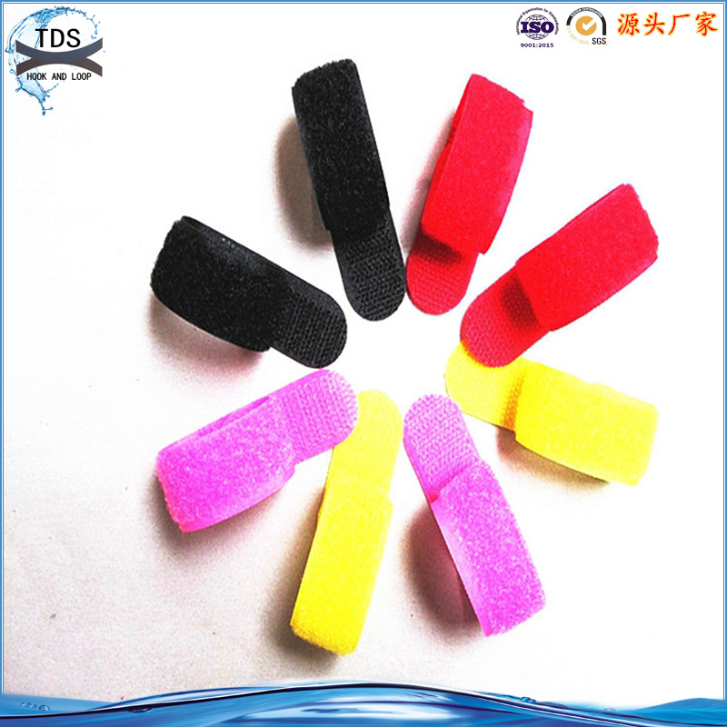 厂家热销电脑线捆绑带 彩色尼龙魔术贴扎带 电源理线带可定制LOGO