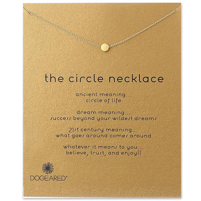 圆点豆豆款欧美外贸速卖通WISH创意简约气质圆合金锁骨短简约项链|ru