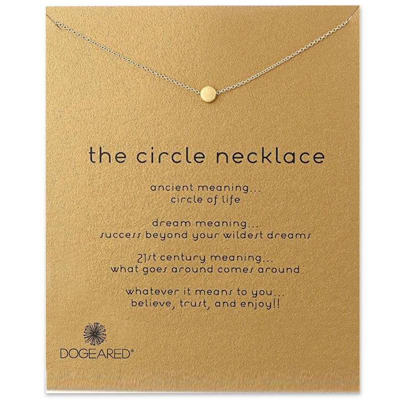 圆点豆豆款欧美外贸速卖通WISH创意简约气质圆合金锁骨短简约项链|ru