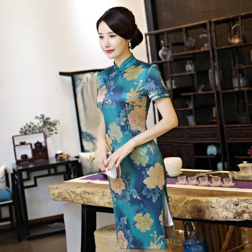 Chinese Dress Qipao for women Long size cheongsam