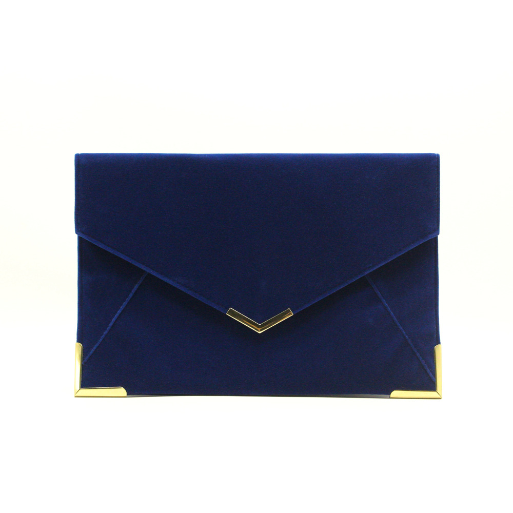 Red Purple Blue velvet Printing Square Clutch Evening Bagpicture2