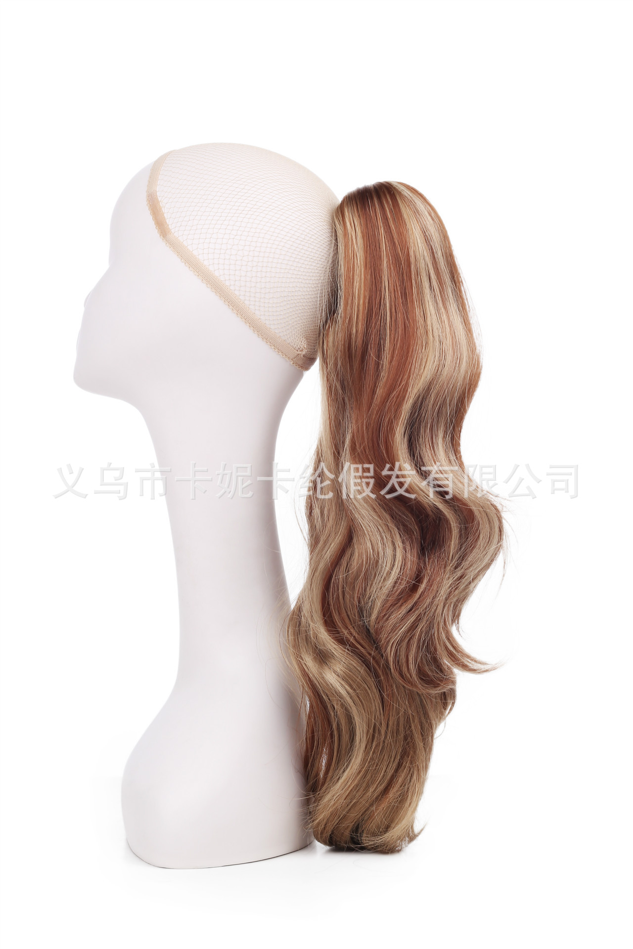 H020 marrón blanco cola de caballo europea y americana moda para mujeres