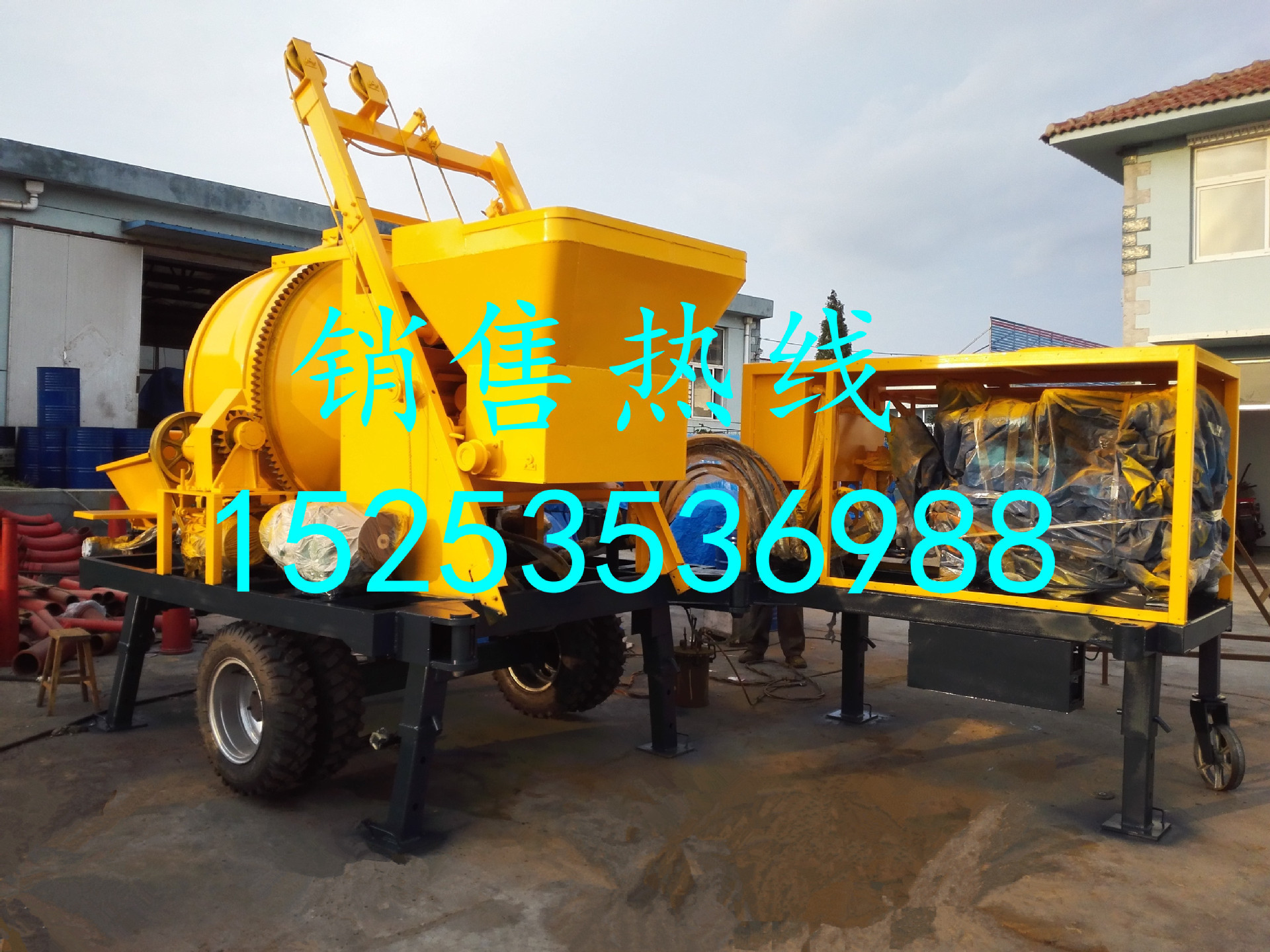 混凝土搅拌拖泵 柴油动力 喷涂泵 细石混凝土泵 HBT混凝土输送泵