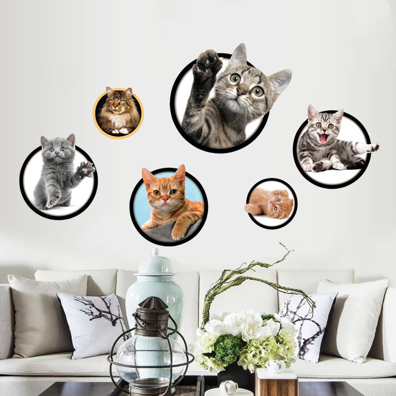 3D Cat Wall Sticker 2