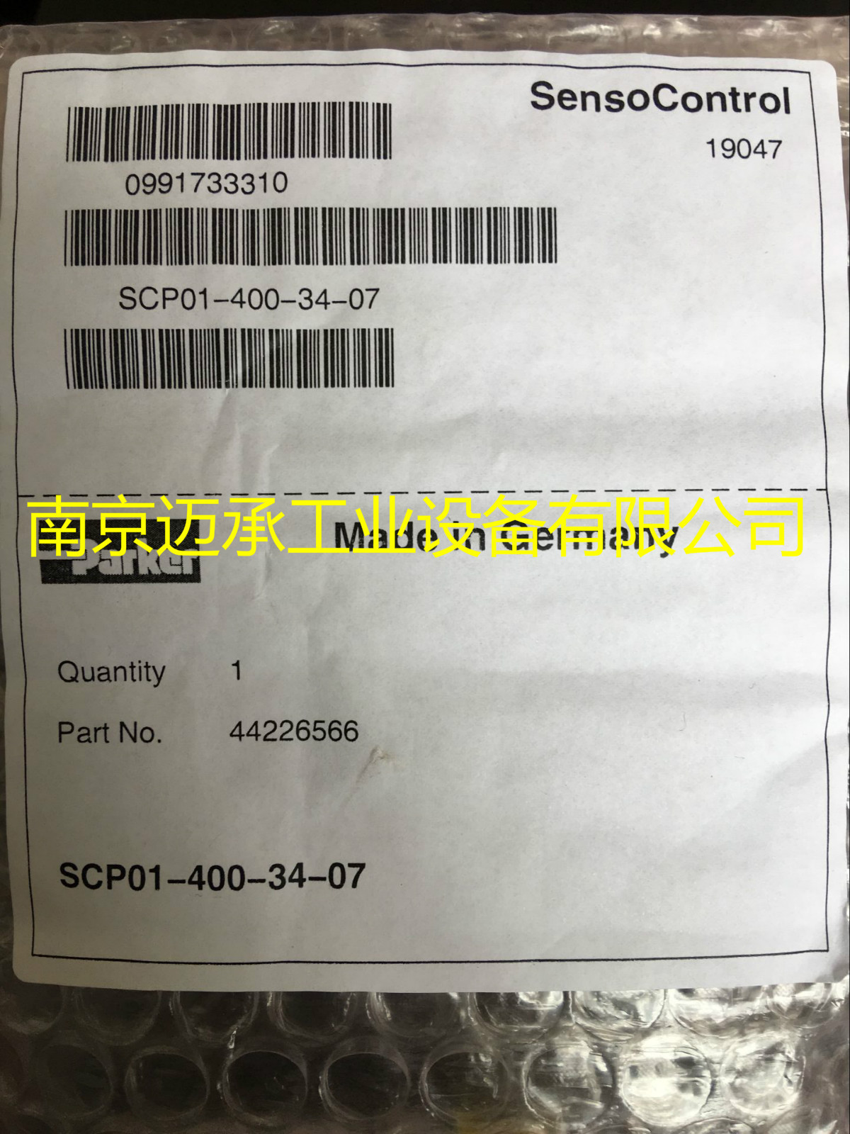 PARKER派克SCP01压力传感器 SCP01-400-34-07 现货销售