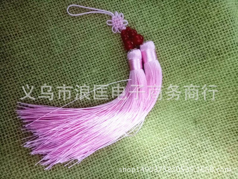 中国结手工小号玉线中国结双流苏中国结穗子DIY配件