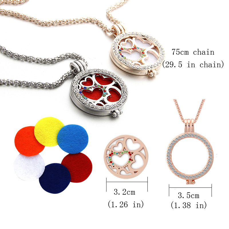 Fashion Full Of Diamond Heart Necklace Wholesale display picture 12