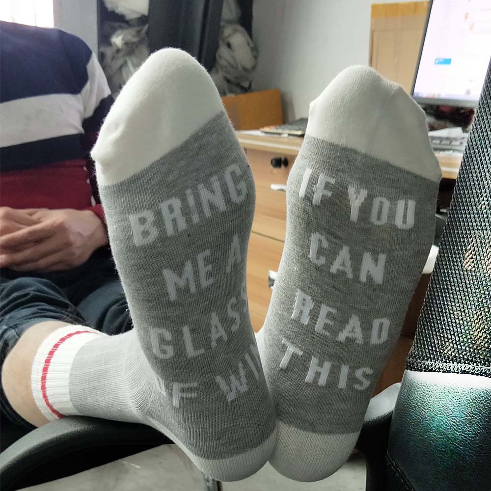 Crew Socken Mit Buchstaben Für Damen Und Herren Aus Baumwolle_voghion.com
