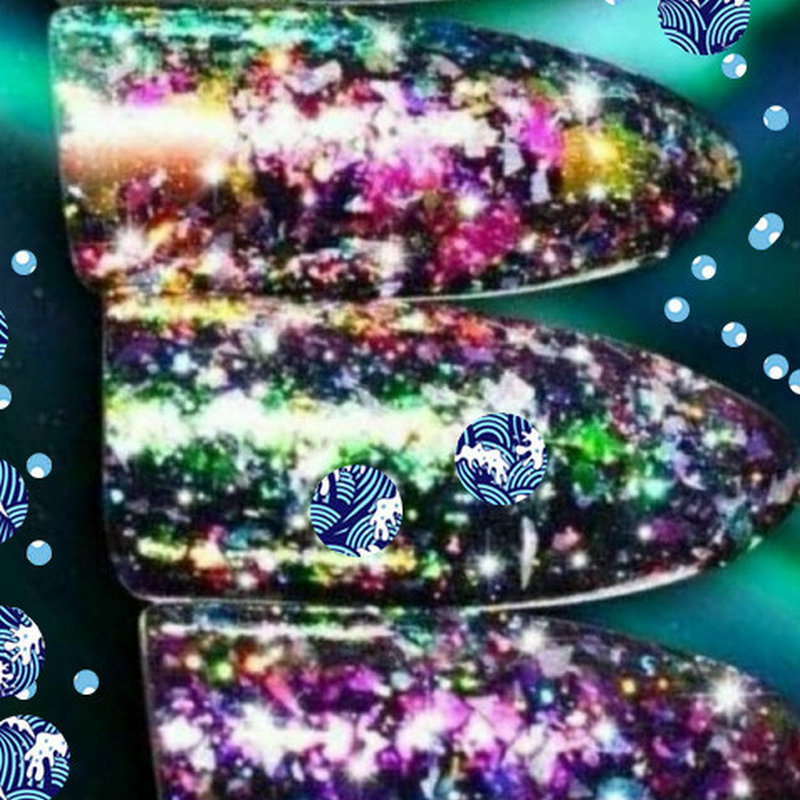 Nail Art Firework Powder 2.5g Diamond Bottle, Iridescent Firework Powder, Rainbow Firework Mirror Powder, Color Changing Mirror Powder