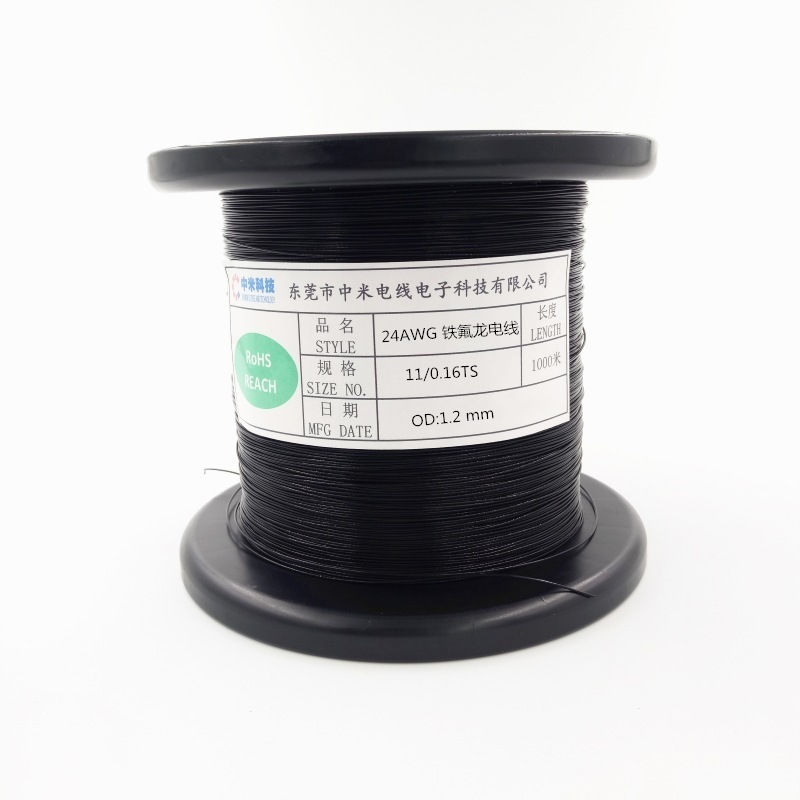 Провод термостойкий China-US 24AWG черный