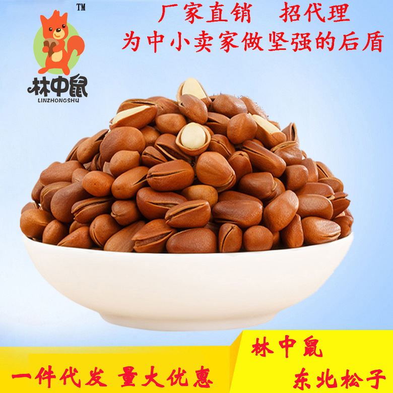 林中鼠17松子仁手剥大粒 东北特产野生开口大味散装批发5公斤零售