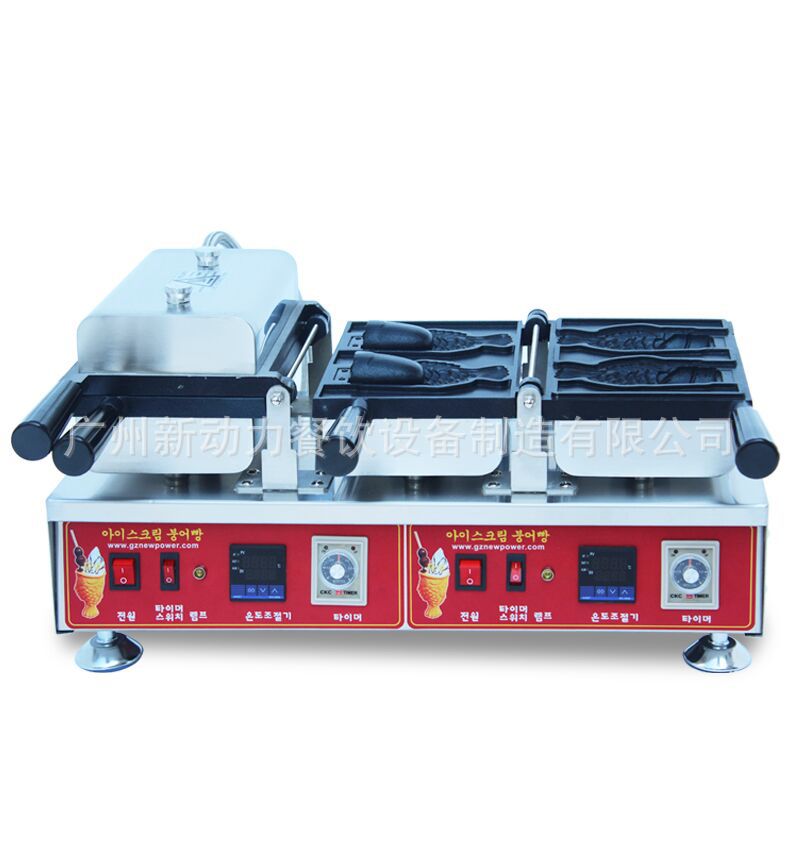 数字显示温控冰淇淋鲷鱼烧机 鱼形烧 开口烧 电热鲷鱼烧机