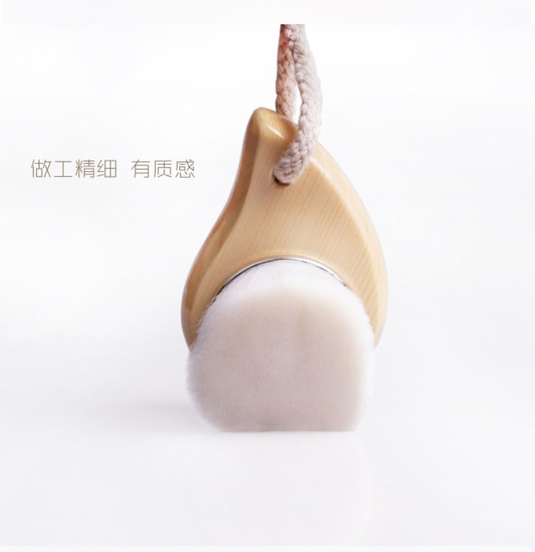 厂家直销原木松木柄软毛洗脸刷洁面仪|ru