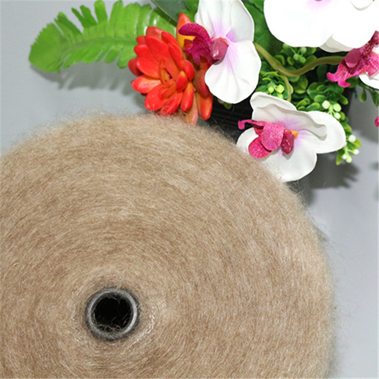 厂家直销 39%晴纶39%黑骨马海22%尼龙 1/6.5NM黑股马海毛欢迎