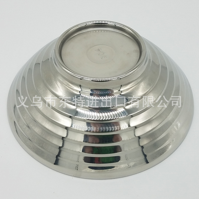 Factory direct sales of stainless steel ramen bowls, 304 Japanese ramen bowls, threaded bowls, high-end soup noodle bowls, thickened bamboo hat bowls detail image 10