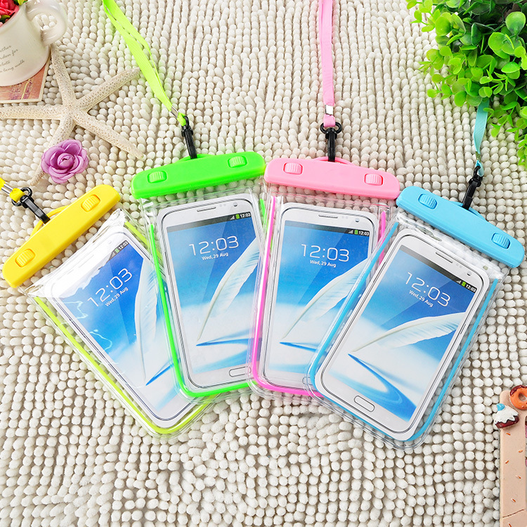goods in stock Noctilucent mobile phone Waterproof bag drift pvc Mobile phone bag iphone6plus Android waterproof Mobile phone bag wholesale