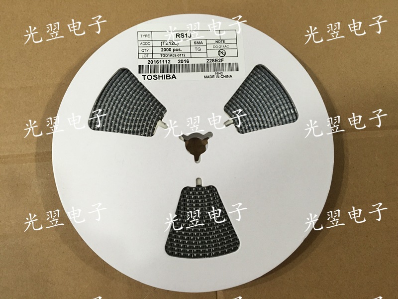 贴片快恢复二极管 FR105 RS1J 1A/600V  DO-214AC SMA 东芝