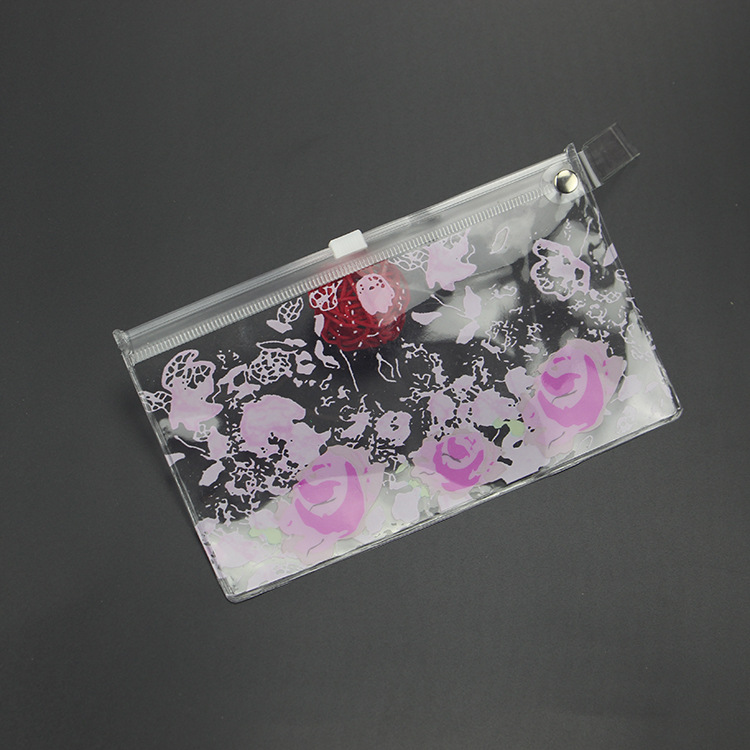 厂家定制PVC笔袋zip拉链袋 加厚彩色透明学生文具收纳袋 非标定制