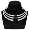 Fashionable metal choker, necklace, chain for key bag , accessory, European style, wholesale