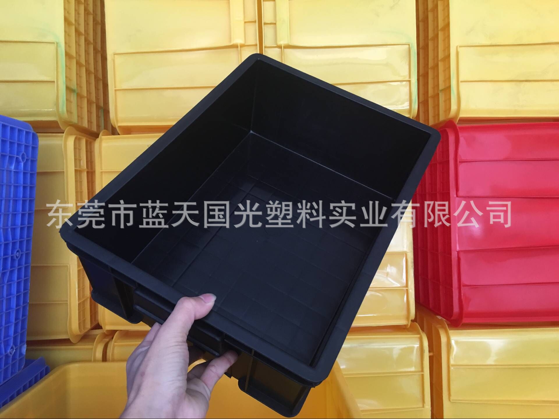 生产直销 黑色防静电塑胶箱 供应黑色塑胶周转箱 电子厂专用