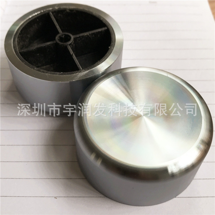 亮光旋钮 铝合金 钛色 55*26 凹面直身半轴金属电位器旋钮