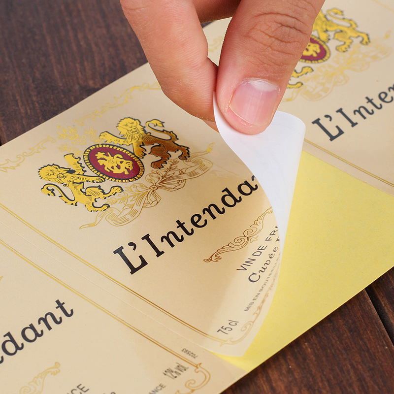 Adhesive labels Customized colour PVC transparent Label printing colour Self adhesive Bottle stickers customized