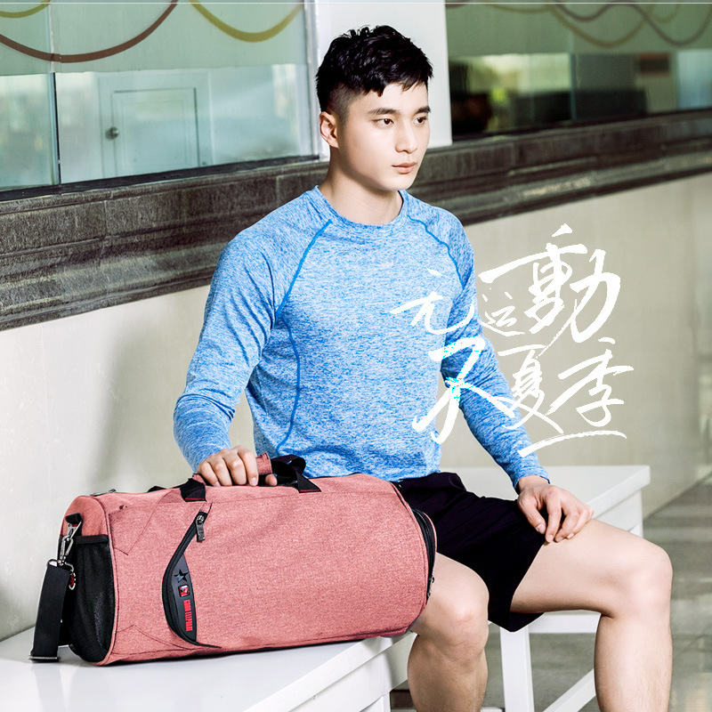 好象大容量健身包运动训练包旅行足球圆筒包多功能健身手提包批发|ms