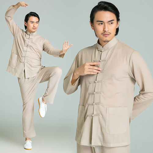 Wudang tai chi clothing chinese kung fu uniforms outdoor morning exercise clothes cotton tai ji quan suit