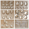 Glossy crystal heart shaped, accessory, wholesale, with gem