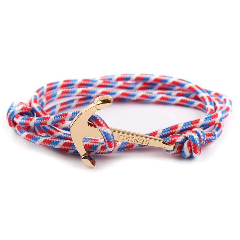 19g Weight Bracelets Classification Alloy, rope Chain Material 1 Piece Quantity Business, Daily, Street Occasion Alloy, rope Material Anchor Pattern Men's Gender Plating Design Casual Style Casual Anchor Alloy Rope Plating Men's Bracelets Men's Chain Bracelets 9
