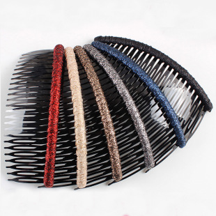South Korea handmade winding hair accessories winding fabric hair comb fashion all-match toothed floral hairpin comb wholesale