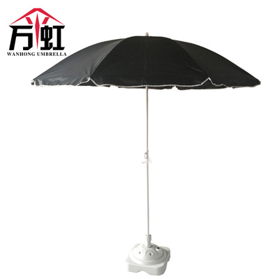 Factory wholesale 210D oxford Parasol Sunscreen Beach Umbrella Silver plastic Free adjust Height Parasol