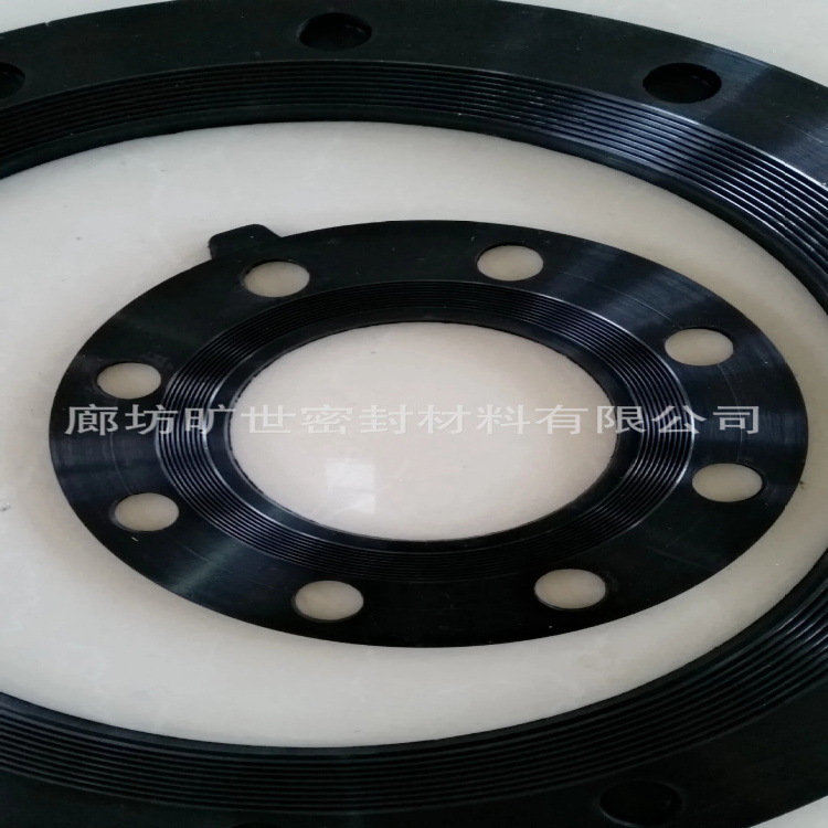 EPDM管道阀门法兰橡胶垫片带孔三元乙丙橡胶垫FF面