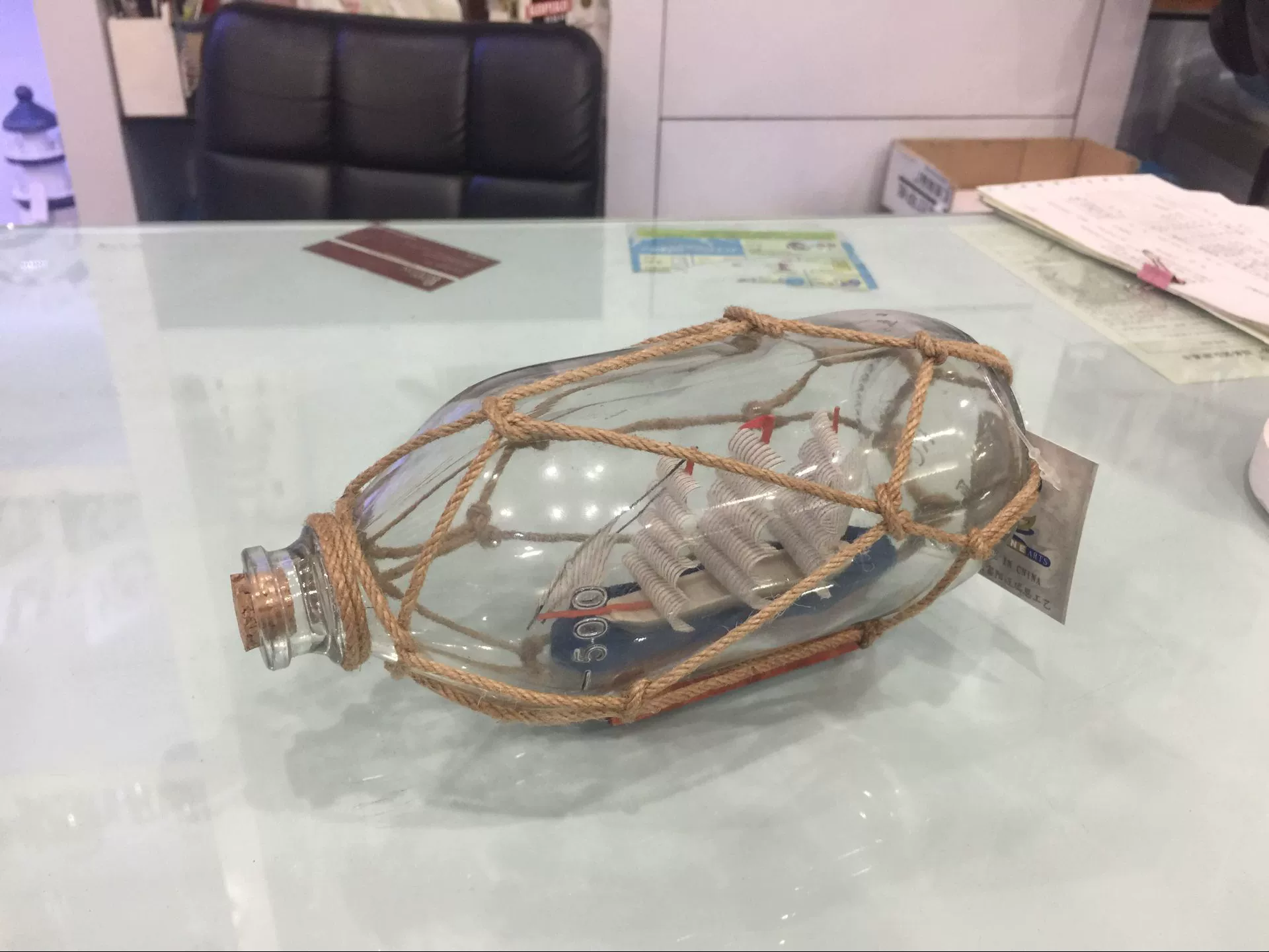 Бутылка с сеткой из стекла «бутылка желаний» в корабле в средиземноморском стиле, креативный декор для дома S2036-2038