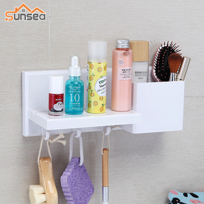 浴室置物架免打孔卫生间吸盘置物架洗手间厕所洗漱台收纳架壁挂|ru