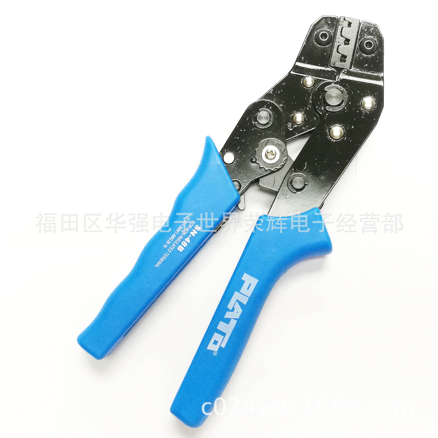 SN-48B压线钳0.5/1.0/1.5插簧压线钳 棘轮式冷压接线裸端子夹线钳